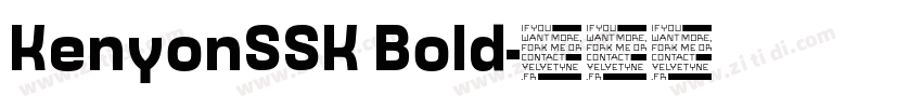 KenyonSSK Bold字体转换
